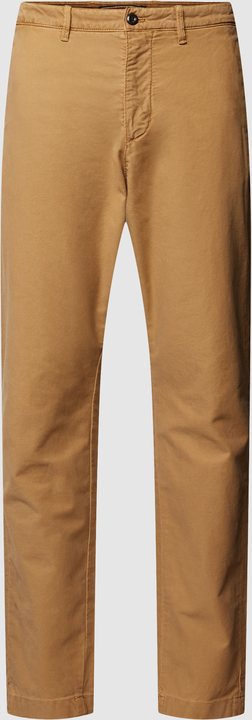 Brązowe spodnie Tommy Hilfiger z bawełny