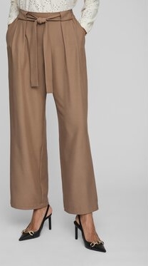 Brązowe spodnie Vila w stylu retro