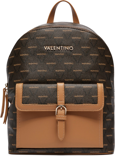 Brązowy plecak Valentino z nadrukiem w młodzieżowym stylu