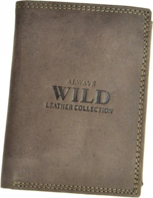 Brązowy portfel męski Wild z nubuku