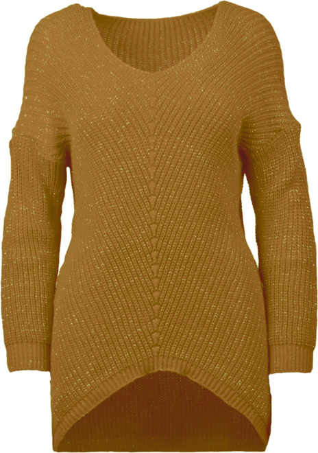 Brązowy sweter Agrafka w stylu casual