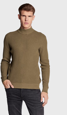 Brązowy sweter Blend z okrągłym dekoltem w stylu casual