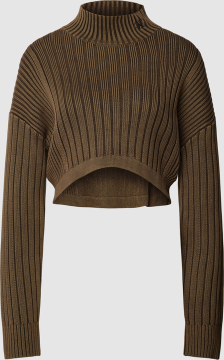 Brązowy sweter Calvin Klein z bawełny