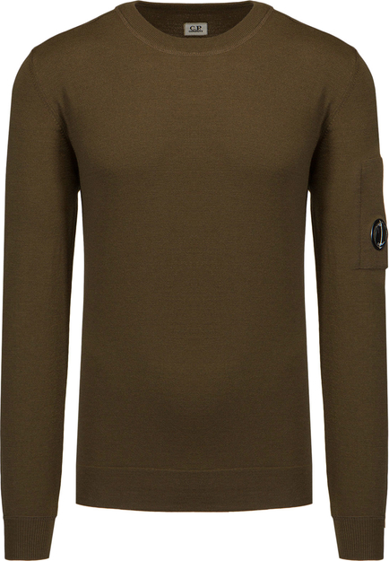 Brązowy sweter Cp Company w stylu casual z okrągłym dekoltem