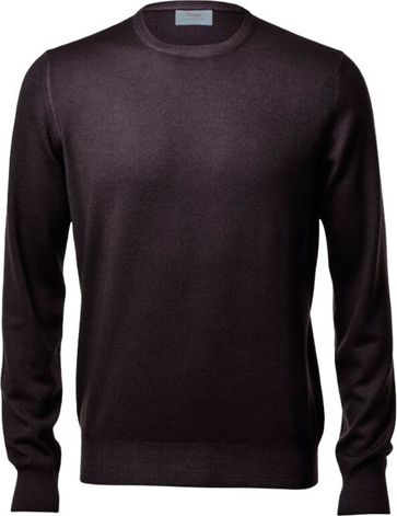 Brązowy sweter Gran Sasso z okrągłym dekoltem w stylu casual