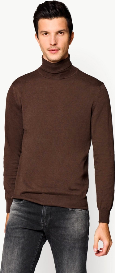 Brązowy sweter LANCERTO z bawełny