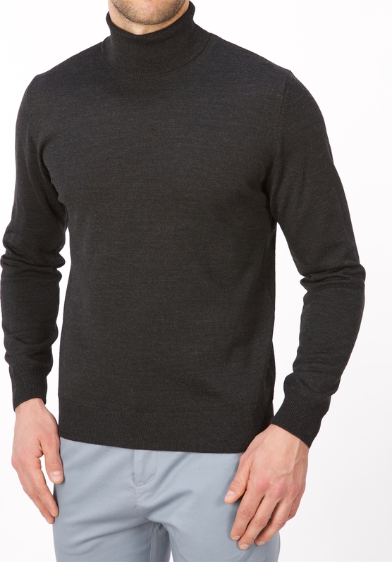 Brązowy sweter Lanieri w stylu casual z wełny