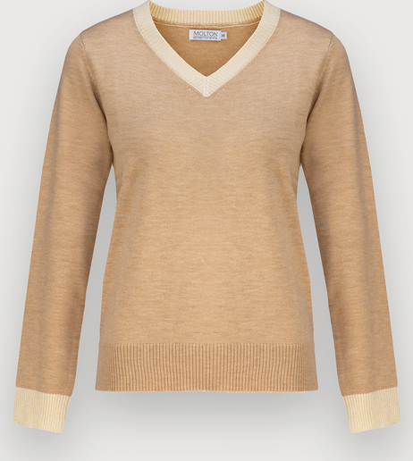 Brązowy sweter Molton z wełny