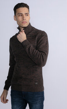 Brązowy sweter Petrol Industries w stylu casual