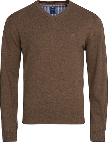 Brązowy sweter redmond w stylu casual