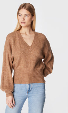 Brązowy sweter Sisley w stylu casual