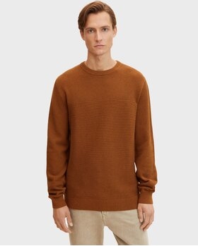 Brązowy sweter Tom Tailor w stylu casual