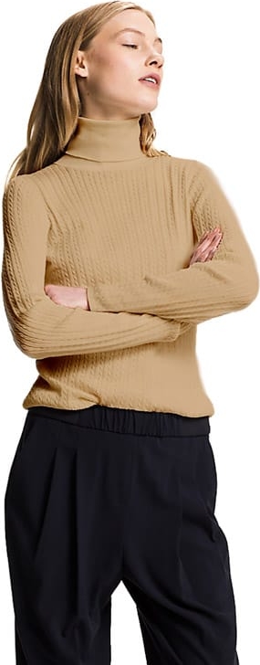 Brązowy sweter Tommy Hilfiger w stylu casual