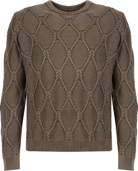 Brązowy sweter ubierzsie.com z bawełny w stylu casual