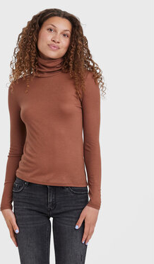 Brązowy sweter Vero Moda w stylu casual