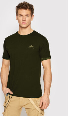 Brązowy t-shirt Alpha Industries w stylu casual