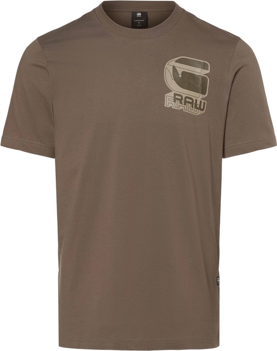 Brązowy t-shirt G-Star Raw z bawełny