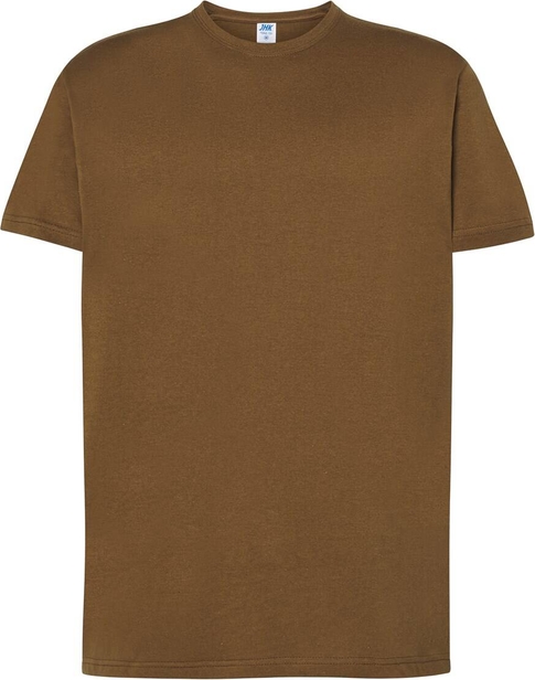 Brązowy t-shirt JK Collection w stylu casual z krótkim rękawem