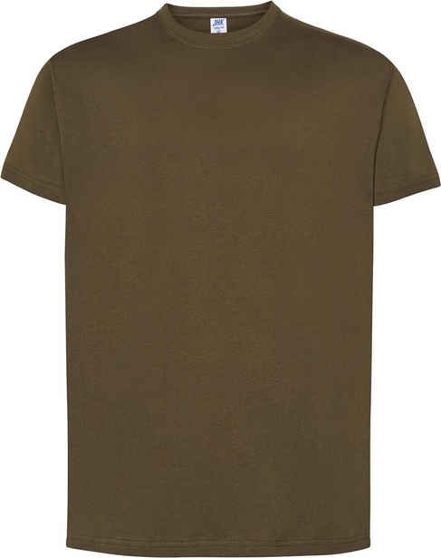 Brązowy t-shirt JK Collection z krótkim rękawem w stylu casual