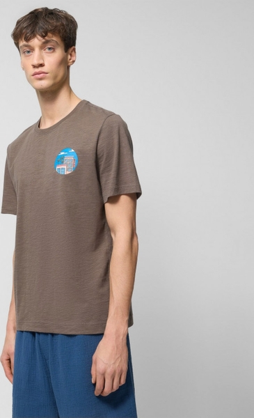Brązowy t-shirt Outhorn w stylu casual