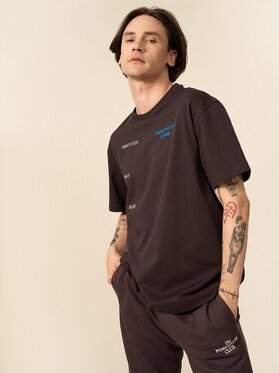 Brązowy t-shirt Outhorn z krótkim rękawem w stylu casual