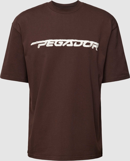 Brązowy t-shirt Pegador z bawełny