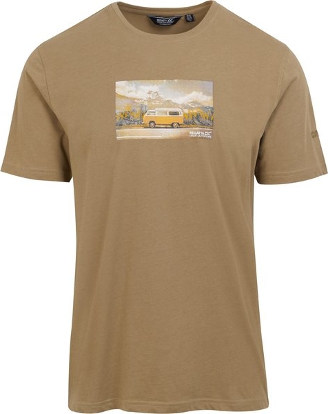 Brązowy t-shirt Regatta z krótkim rękawem