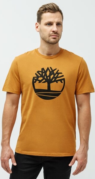 Brązowy t-shirt Timberland z krótkim rękawem