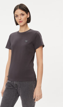 Brązowy t-shirt Wrangler w stylu casual z krótkim rękawem