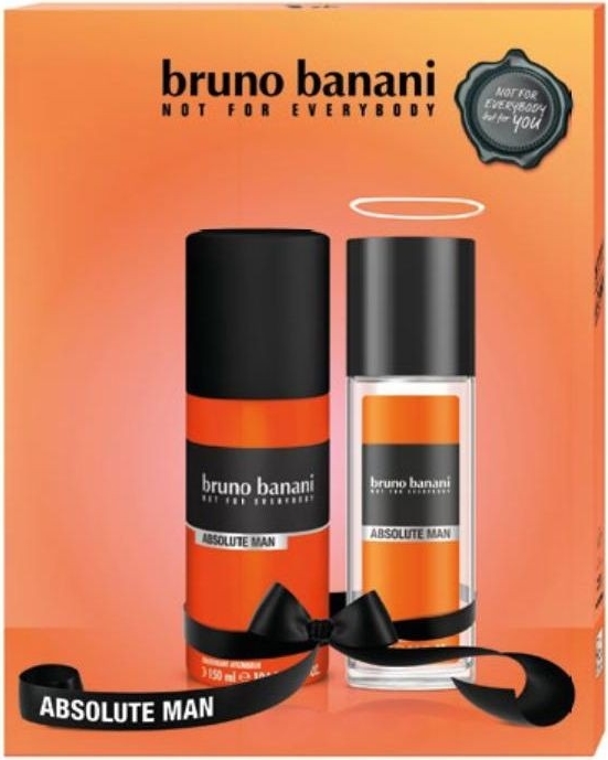 Bruno Banani, zestaw prezentowy, Absolute Man, dezodorant, spray, 150 ml + dezodorant naturalny, spray, 75 ml