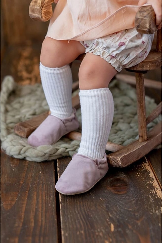 Buciki niemowlęce First Step dla dziewczynek z tkaniny