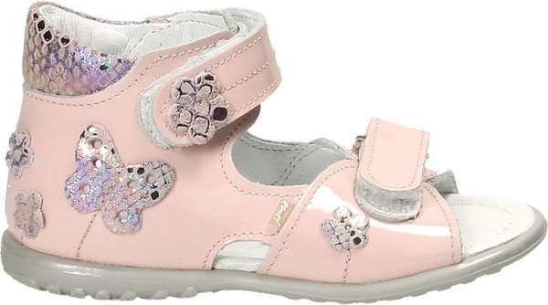 Buty dziecięce letnie EMEL w kwiatki na rzepy dla dziewczynek