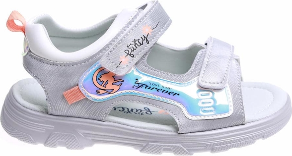 Buty dziecięce letnie Pantofelek24 dla dziewczynek ze skóry ekologicznej na rzepy