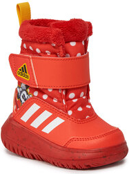 Buty dziecięce zimowe Adidas w groszki na zamek