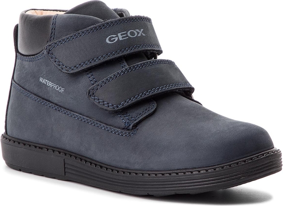 Buty dziecięce zimowe Geox ze skóry na rzepy