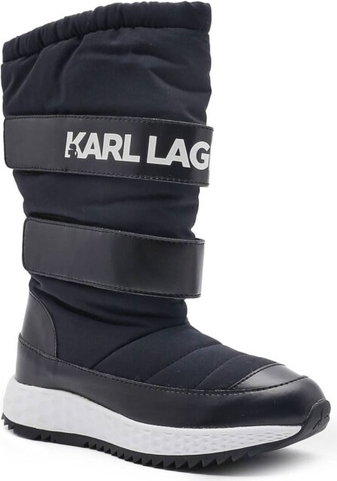 Buty dziecięce zimowe Karl Lagerfeld z tkaniny