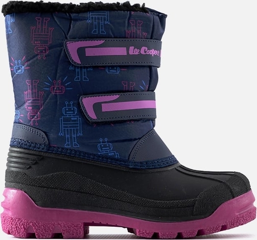 Buty dziecięce zimowe Lee Cooper na rzepy dla dziewczynek