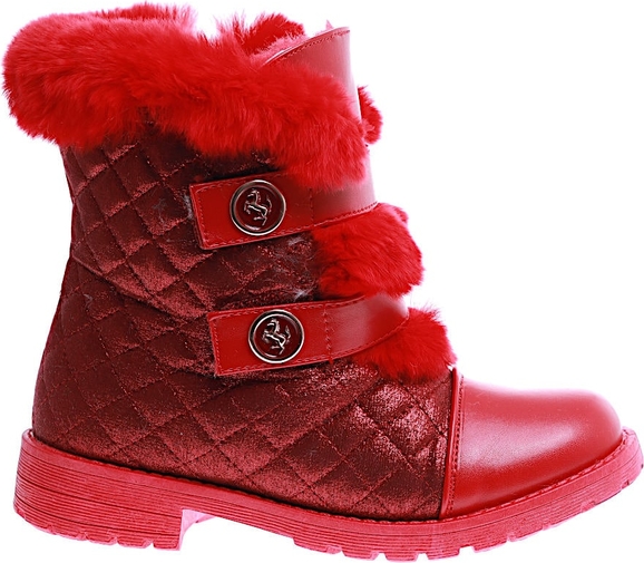Buty dziecięce zimowe Pantofelek24 dla dziewczynek na rzepy