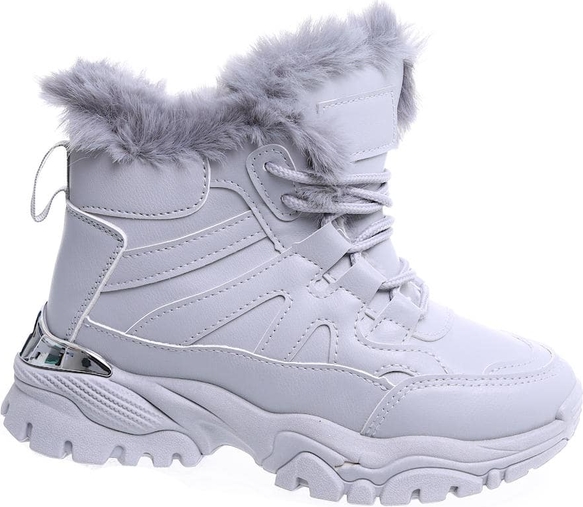 Buty dziecięce zimowe Pantofelek24.pl dla dziewczynek sznurowane
