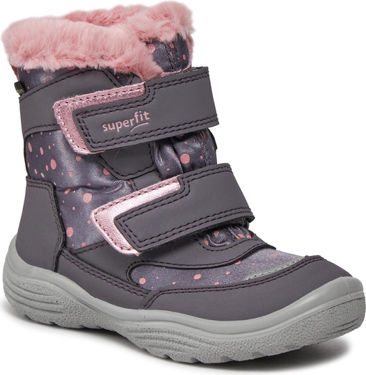 Buty dziecięce zimowe Superfit dla dziewczynek na rzepy z goretexu