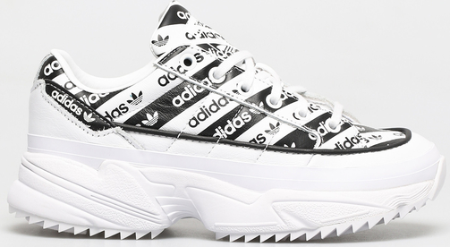 Buty sportowe Adidas Originals na platformie ze skóry z nadrukiem