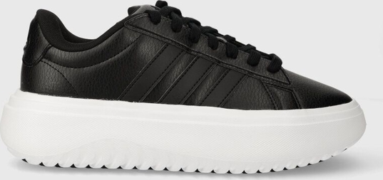 Buty sportowe Adidas sznurowane w sportowym stylu na platformie