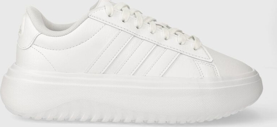 Buty sportowe Adidas sznurowane w sportowym stylu na platformie