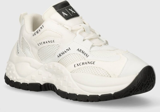 Buty sportowe Armani Exchange na platformie sznurowane w sportowym stylu