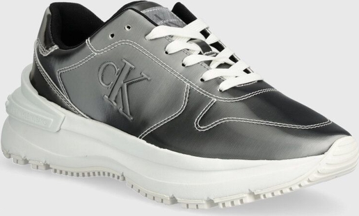 Buty sportowe Calvin Klein sznurowane na platformie w sportowym stylu
