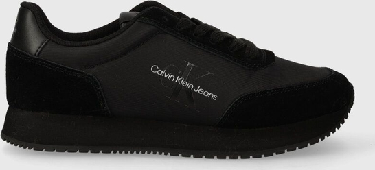 Buty sportowe Calvin Klein sznurowane z płaską podeszwą w sportowym stylu