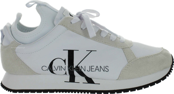 Buty sportowe Calvin Klein sznurowane ze skóry ekologicznej