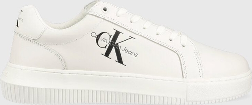 Buty sportowe Calvin Klein w sportowym stylu sznurowane ze skóry