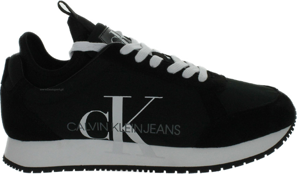Buty sportowe Calvin Klein ze skóry ekologicznej sznurowane