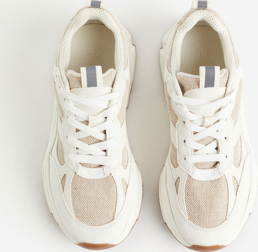 Buty sportowe H & M sznurowane z płaską podeszwą